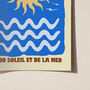 Le Soleil Et La Mer Sun And Sea Typography Print, thumbnail 3 of 6