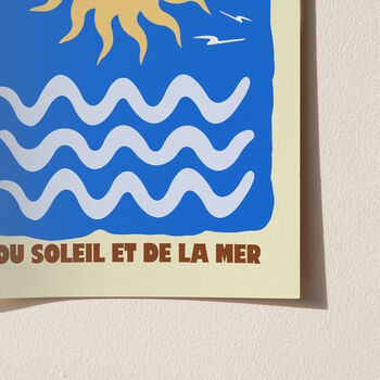 Le Soleil Et La Mer Sun And Sea Typography Print, 3 of 6