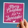 Personalised Merry Christmas From Our Place Card Pack, thumbnail 1 of 2