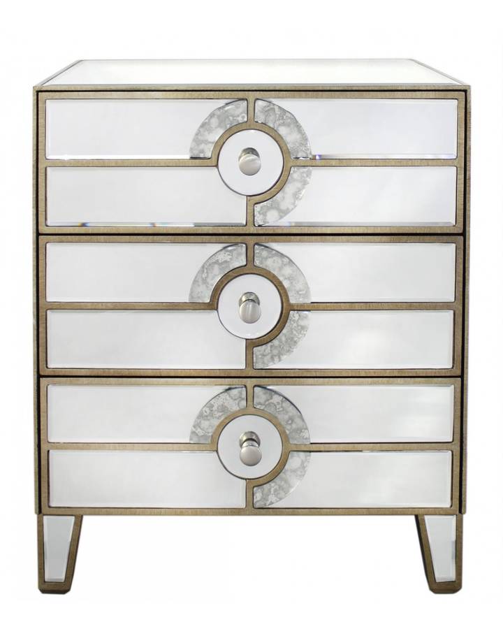 antique mirrored chest of drawers by out there interiors