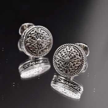 Silver Groom Gift Vintage Royal Cufflinks, 5 of 6