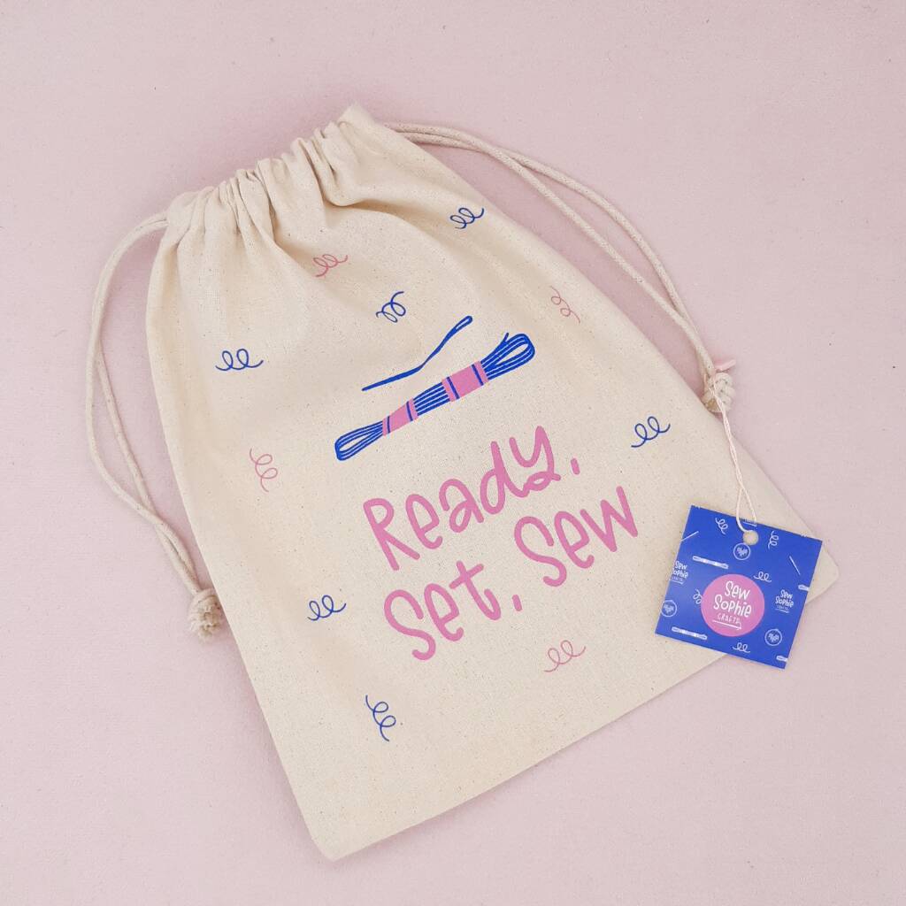 'Ready Set Sew' Craft Project Bag, 1 of 4
