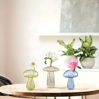 Personalised Mushroom Glass Bud Vase Multiple Colours, 2 of 2