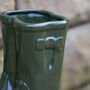 Personalised Forest Green Welly Boots Planter, thumbnail 5 of 10