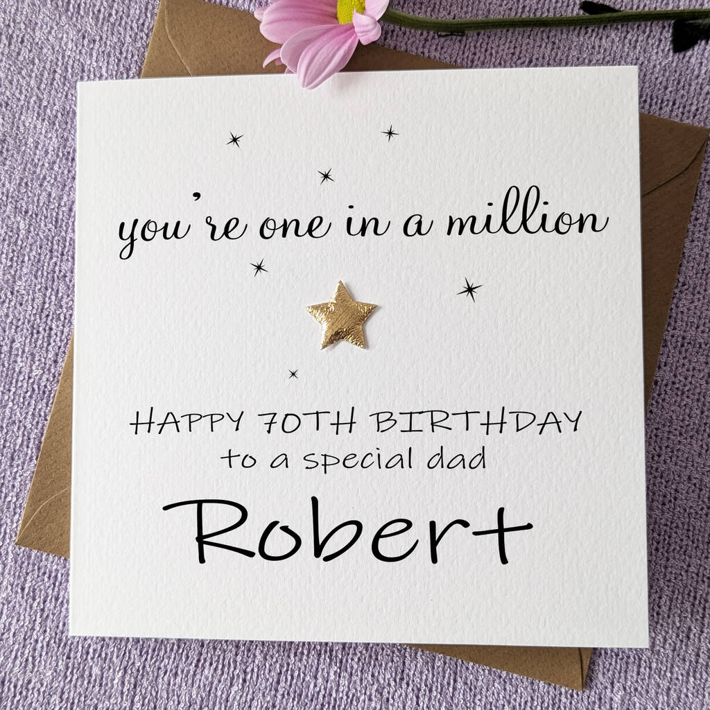 Dad 70th Birthday Personalised Card