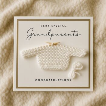 New Grandparents Congratulations Card Beige, Pink Or Blue, 4 of 5