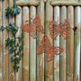 Three Rusted Metal Butterflies, Rusty Metal Garden Art, thumbnail 7 of 10