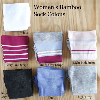 Birthday Flower Personalised Name Socks Gift For Her, 4 of 8