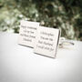 Personalised Cufflinks With Engraved Message, thumbnail 1 of 2