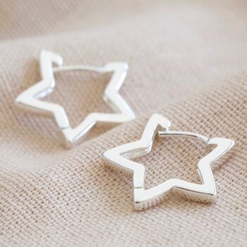 Star Hoop Earrings, 6 of 8