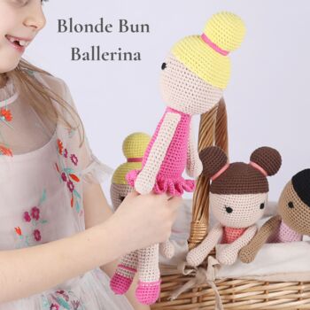Ballerina Handmade Crochet Doll, 7 of 10