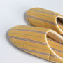 Japanese Cotton Machine Washable Slippers Yellow, thumbnail 4 of 8