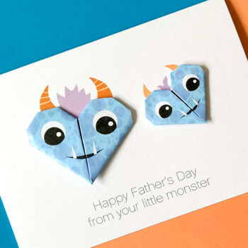 Funny Happy Father's Day Little Monster Card, 3 of 8