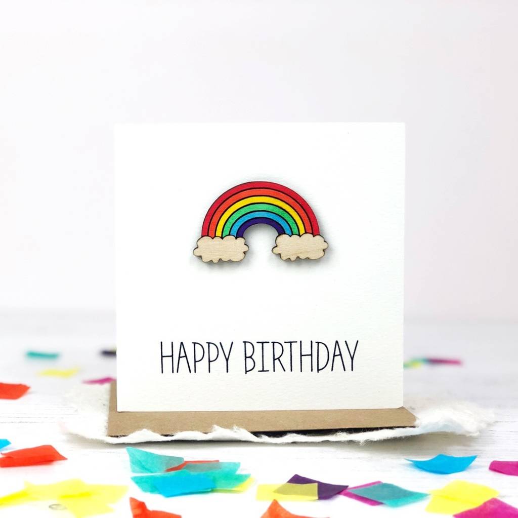 Rainbow Birthday Card By Jayne Tapp Design | notonthehighstreet.com