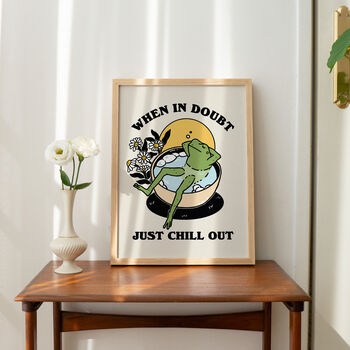 'When In Doubt' Positive Quote Frog Print, 5 of 8