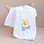 Personalised White Bubble Blanket For Newborn, thumbnail 1 of 8
