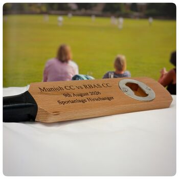 Personalised Cricket Bat Bottle Opener, 6 of 12