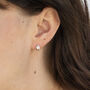 Sterling Silver Cz Star Bezel Huggie Hoop Earrings, thumbnail 1 of 6