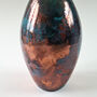 Hand Crafted Copper Turquoise Raku Bottle, thumbnail 4 of 8