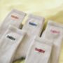 Colourful Rainbow Sports Embroidered Daddy Socks Gift, thumbnail 3 of 3