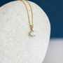 Genuine Aquamarine Necklace In 9ct Gold, thumbnail 2 of 12
