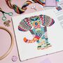 Mandala Elephant Cross Stitch Kit, thumbnail 3 of 10
