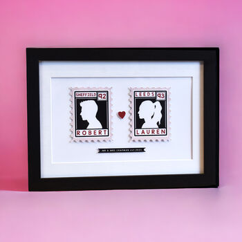 Personalised Love Story Stamps Print For Couple, 2 of 6
