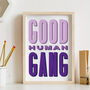 Good Human Gang Retro Print, thumbnail 5 of 12