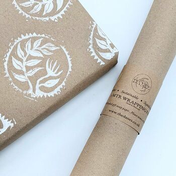 100% Recycled Matt Brown Kraft Wrapping Paper By The Danes