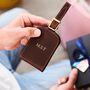 Personalised Luxury Fold Out Leather Luggage Tag, thumbnail 3 of 8