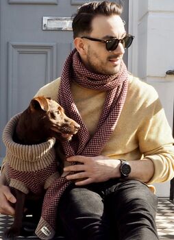 Burgundy Merino Lambswool Scarf, 3 of 5