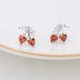 Cherry Stud Earrings, thumbnail 3 of 12