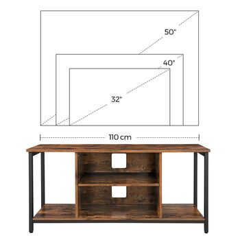 Tv Cabinet Console Unit Stand With Open Storage, 7 of 8