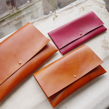 Handmade Leather Interlocking Clutch Bag, 5 of 10