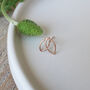 Hermione 9 Ct Rose Gold Marquise Textured Earrings, thumbnail 2 of 4