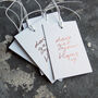 Don't Get Your Hopes Up Foil Gift Tags, thumbnail 4 of 6