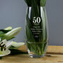 Personalised 50th Wedding Anniversary Vase, thumbnail 1 of 2