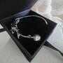18 K Gold Silver Sculptural Cuff Bracelet Floral Waterproof Open Bangle, thumbnail 9 of 13