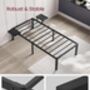 Single Bed Frame With Bedside Shelves Metal Bed Frame, thumbnail 5 of 7