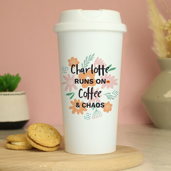 Personalised Floral Travel Mug, 2 of 9