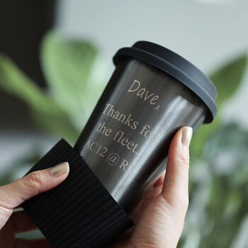 Reusable Stainless Steel Travel Coffee Mug, 3 of 8