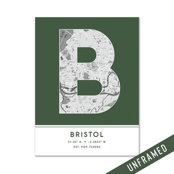 Bristol City Map Wall Art Print, 8 of 9