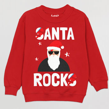 Santa Rocks Boys' Christmas Jumper, 6 of 6