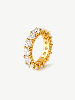Thick Sparkling Eternity Ring With Stones, 2 of 4