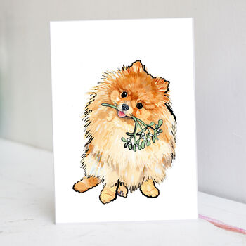 Pomeranian Christmas Card, 3 of 7