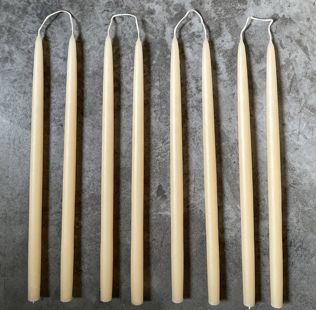 Hand Dipped Taper Candles In Parchment