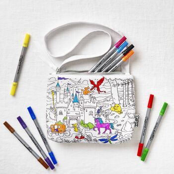 Colour In Fairytale Crossbody Bag Kit + 10 Pens, 5 of 7