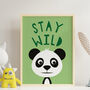 'Stay Wild' Children's Panda Print, thumbnail 1 of 3