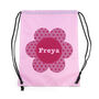 Personalised Classic Pink Flower Waterproof Swim Bag, thumbnail 8 of 8