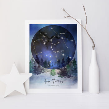 Personalised Family Constellation Forest Watercolour, 4 of 7